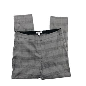 Liz Claiborne Womens Size 16 Pants Laura Slim Leg Mid Rise Gray Plaid